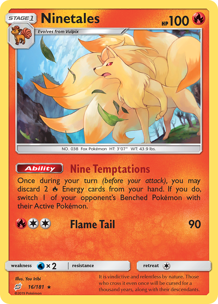 Ninetales (16/181) [Sun & Moon: Team Up] | Tabernacle Games