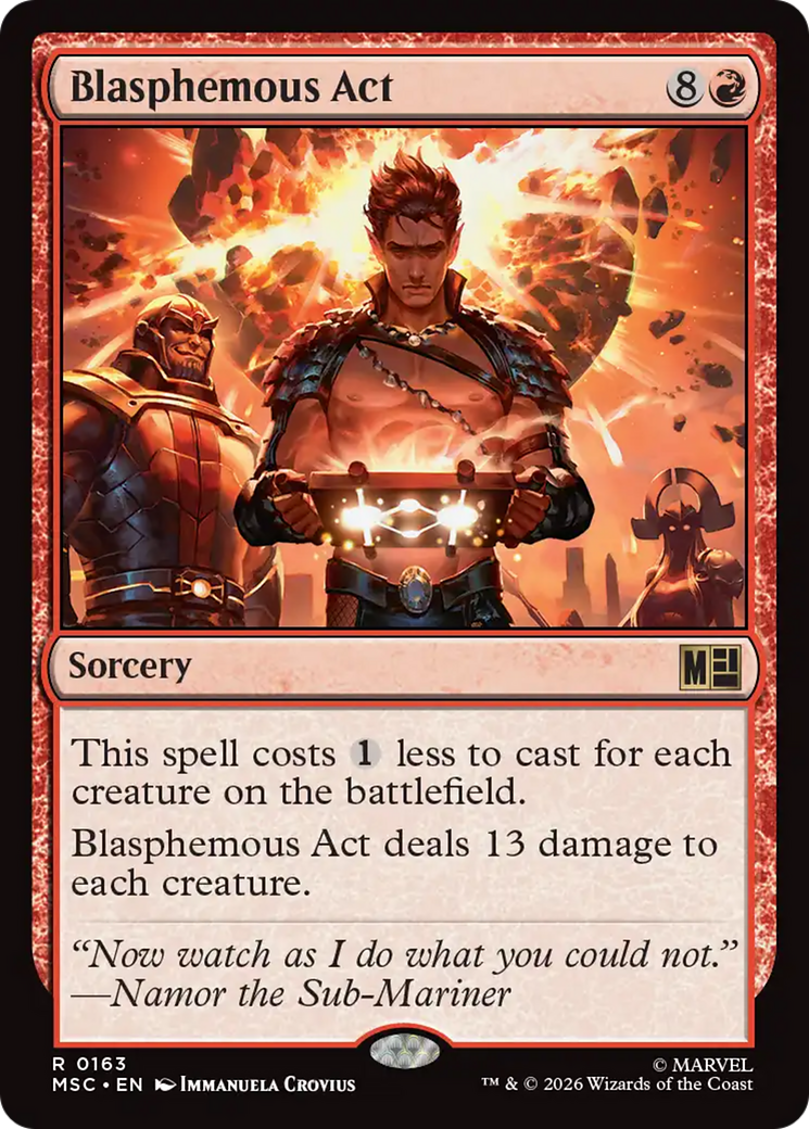 Blasphemous Act (Surge Foil) [Marvel Super Heroes Commander] | Tabernacle Games