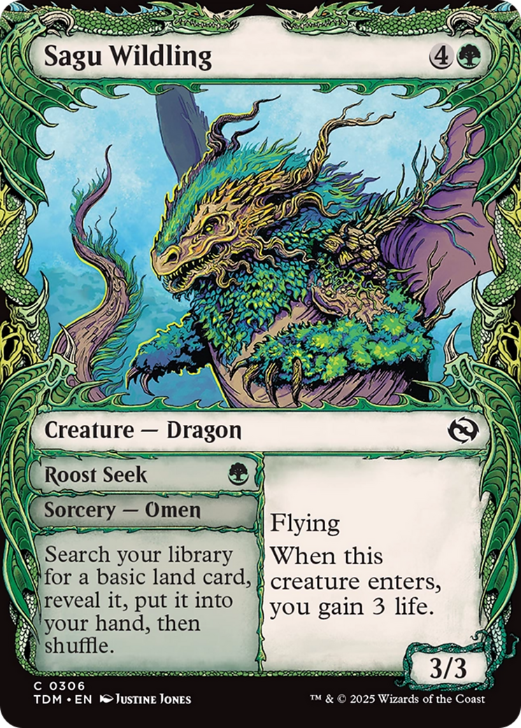Sagu Wildling (Showcase) [Tarkir: Dragonstorm] | Tabernacle Games