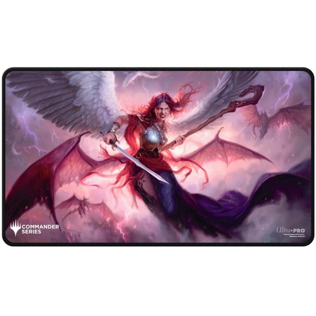 ULTRA PRO Magic: The Gathering: Commander Series 5 Black Stitched Playmat Kaalia of the Vast | Tabernacle Games