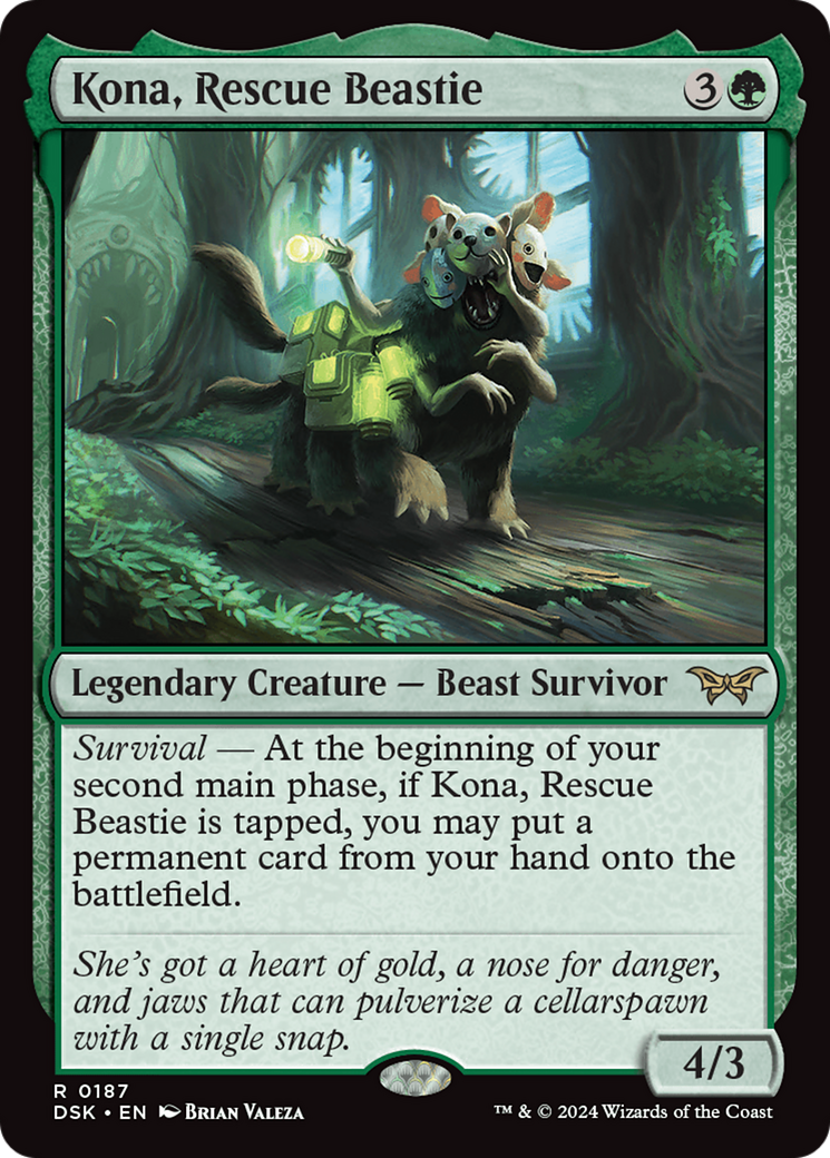 Kona, Rescue Beastie (0187) [Duskmourn: House of Horror] | Tabernacle Games