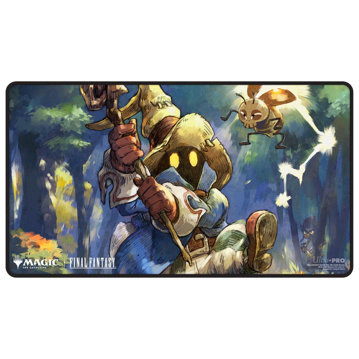 Magic the Gathering FINAL FANTASY Black Stitched Playmat - Vivi | Tabernacle Games
