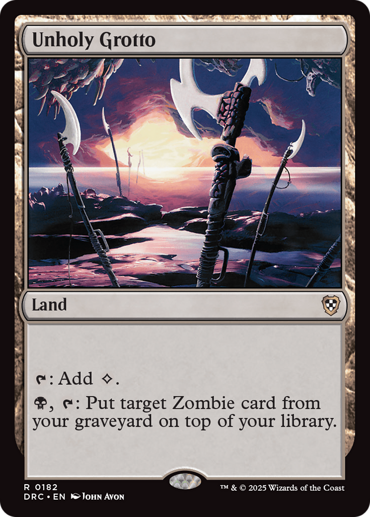 Unholy Grotto [Aetherdrift Commander] | Tabernacle Games