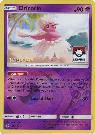 Oricorio (55/145) (League Promo 1st Place) [Sun & Moon: Guardians Rising] | Tabernacle Games