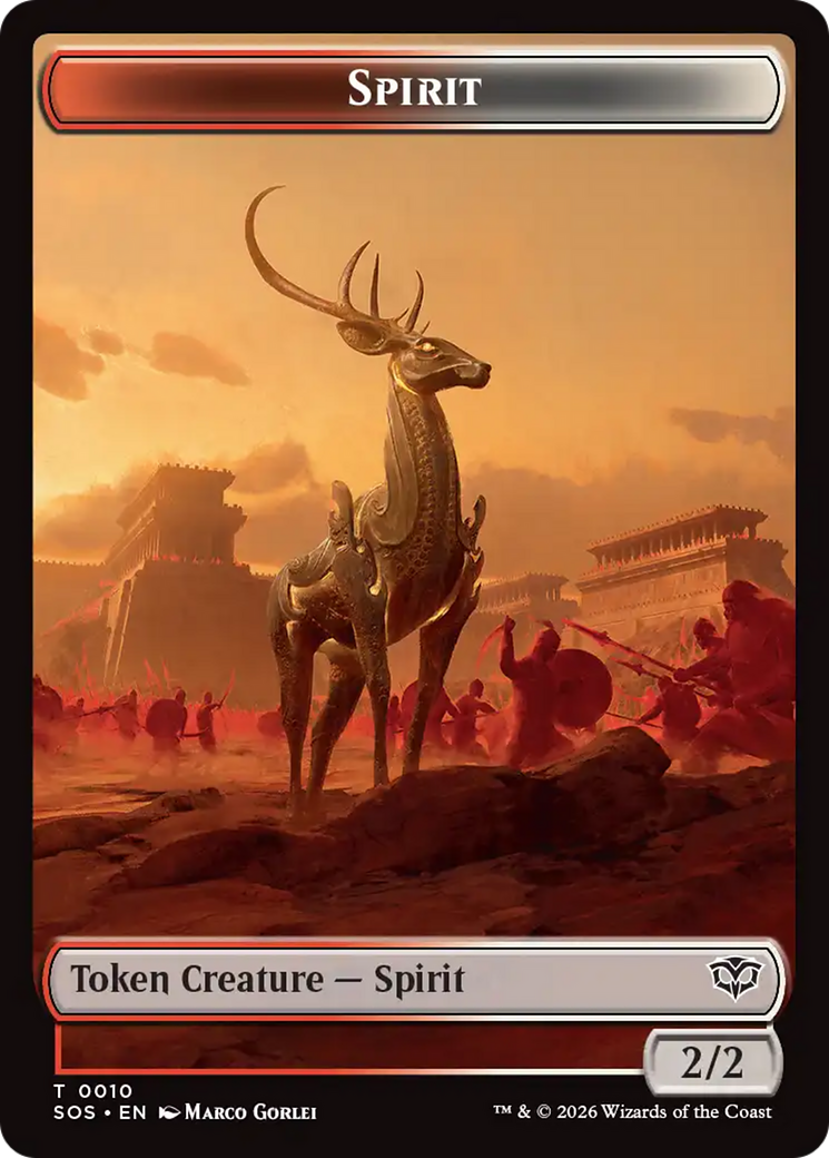 Inkling (0006) // Spirit (0010) Double-Sided Token [Secrets of Strixhaven Tokens] | Tabernacle Games