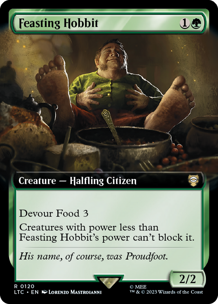 Feasting Hobbit (Extended Art) [The Lord of the Rings: Tales of Middle-Earth Commander] | Tabernacle Games