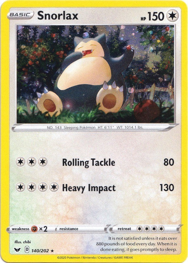 Snorlax (140/202) (Cosmos Holo) [Sword & Shield: Base Set] | Tabernacle Games