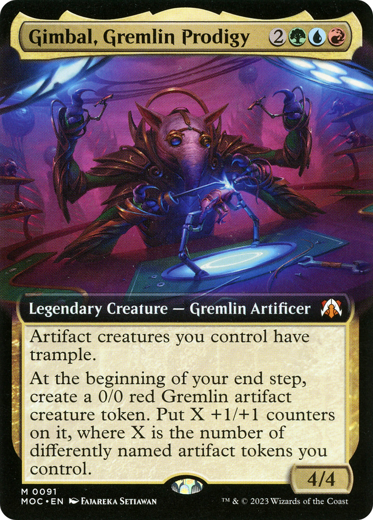 Gimbal, Gremlin Prodigy (Extended Art) [March of the Machine Commander] | Tabernacle Games