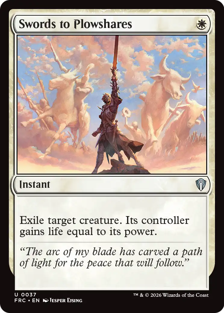 Swords to Plowshares [Reality Fracture Commander] | Tabernacle Games