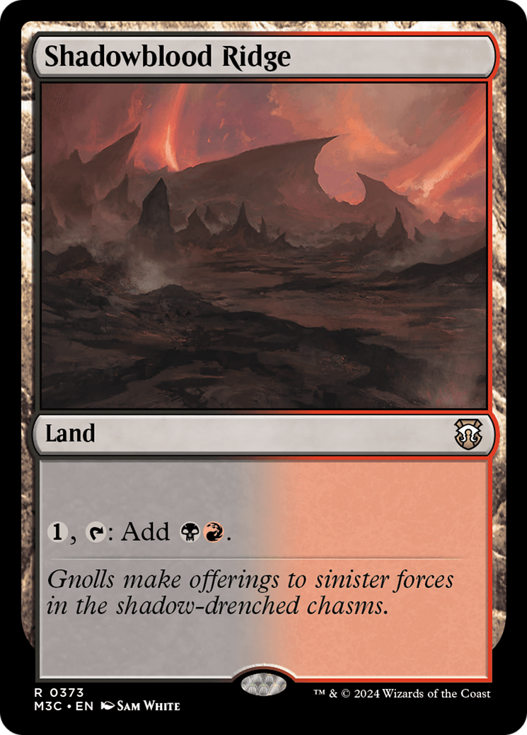 Shadowblood Ridge (Ripple Foil) [Modern Horizons 3 Commander] | Tabernacle Games