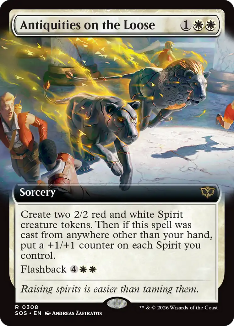 Antiquities on the Loose (Extended Art) [Secrets of Strixhaven] | Tabernacle Games