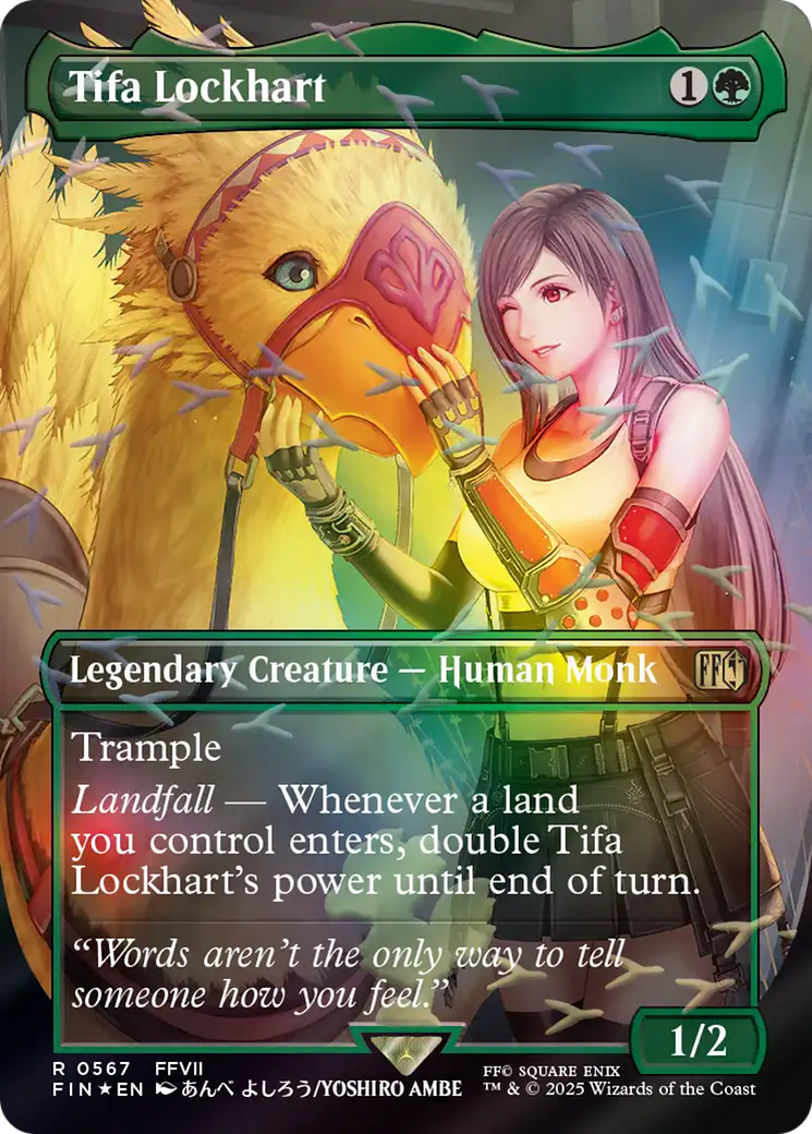 Tifa Lockhart (Borderless) (Chocobo Track Foil) [FINAL FANTASY] | Maze of Fitzroy