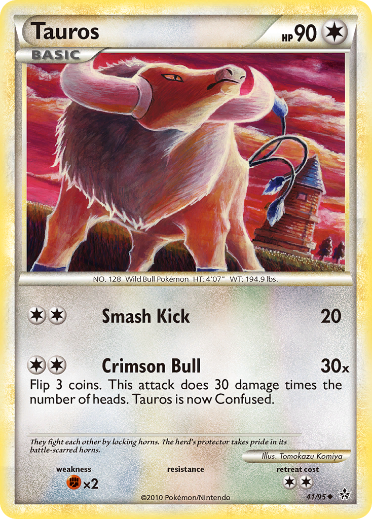 Tauros (41/95) [HeartGold & SoulSilver: Unleashed] | Tabernacle Games