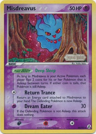 Misdreavus (40/92) (Stamped) [EX: Legend Maker] | Tabernacle Games