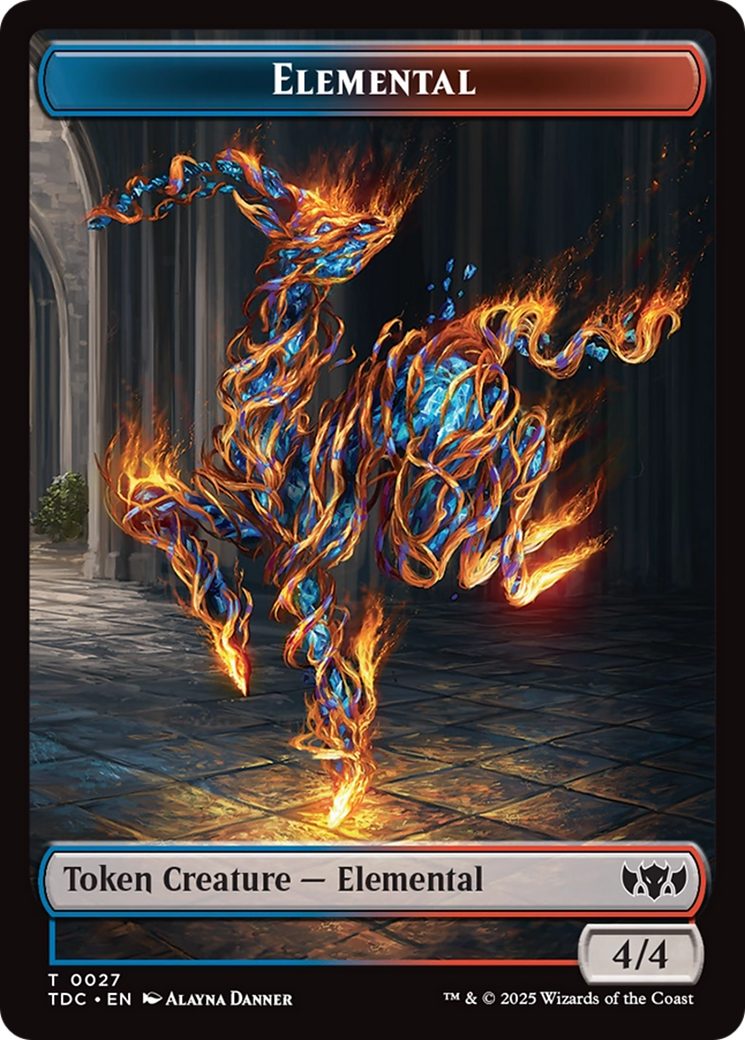 Elemental (0027) // Monk Double-Sided Token [Tarkir: Dragonstorm Commander Tokens] | Tabernacle Games