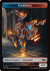 Elemental (0027) // Monk Double-Sided Token [Tarkir: Dragonstorm Commander Tokens] | Tabernacle Games
