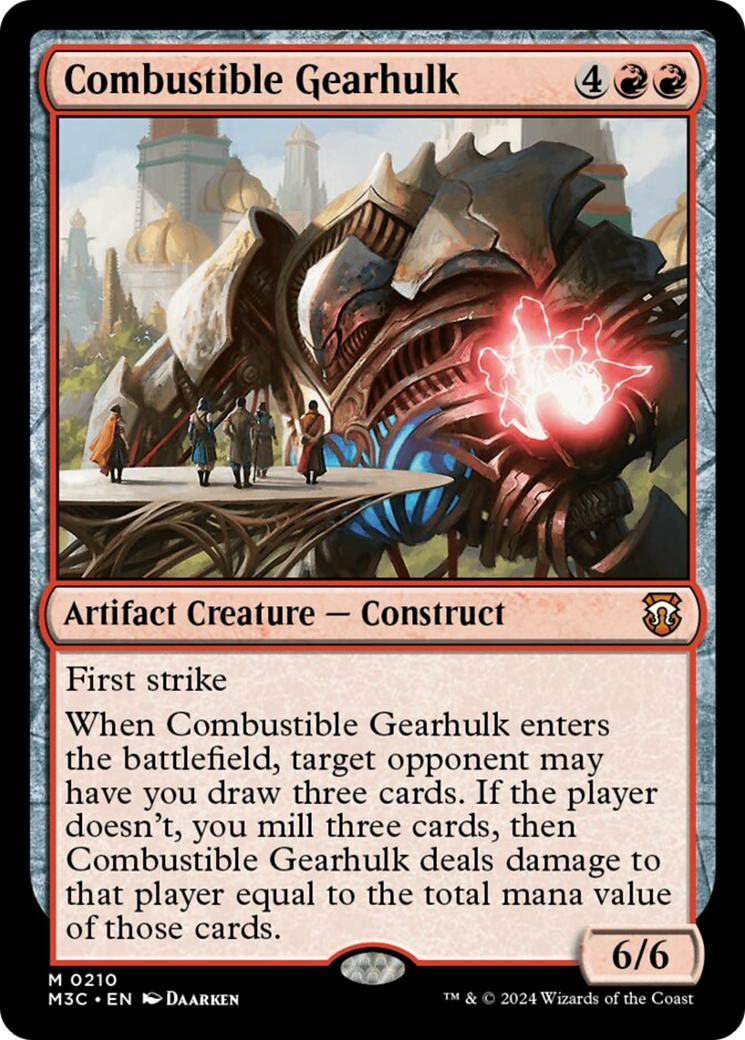 Combustible Gearhulk (Ripple Foil) [Modern Horizons 3 Commander] | Tabernacle Games
