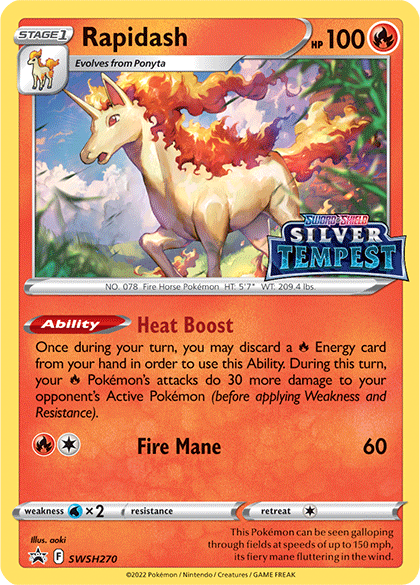 Rapidash (SWSH270) (Prerelease) [Sword & Shield: Black Star Promos] | Tabernacle Games