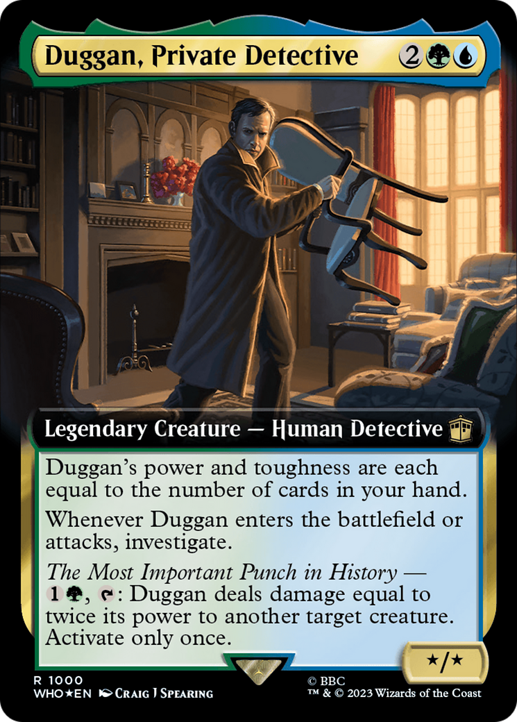 Duggan, Private Detective (Extended Art) (Surge Foil) [Doctor Who] | Tabernacle Games