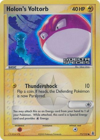 Holon's Voltorb (71/113) (Stamped) [EX: Delta Species] | Tabernacle Games