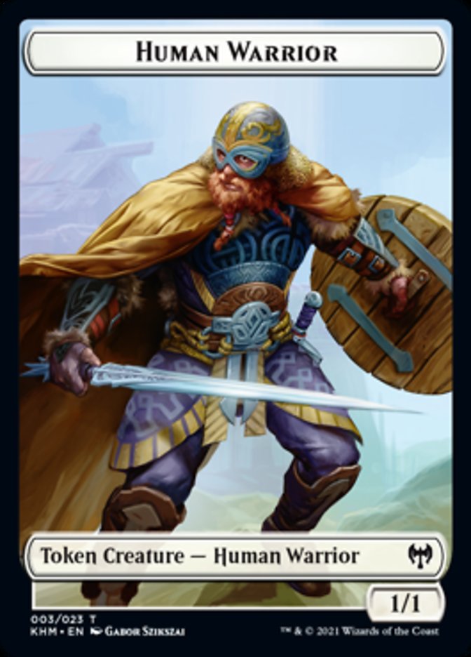 Human Warrior Token [Kaldheim Tokens] | Tabernacle Games