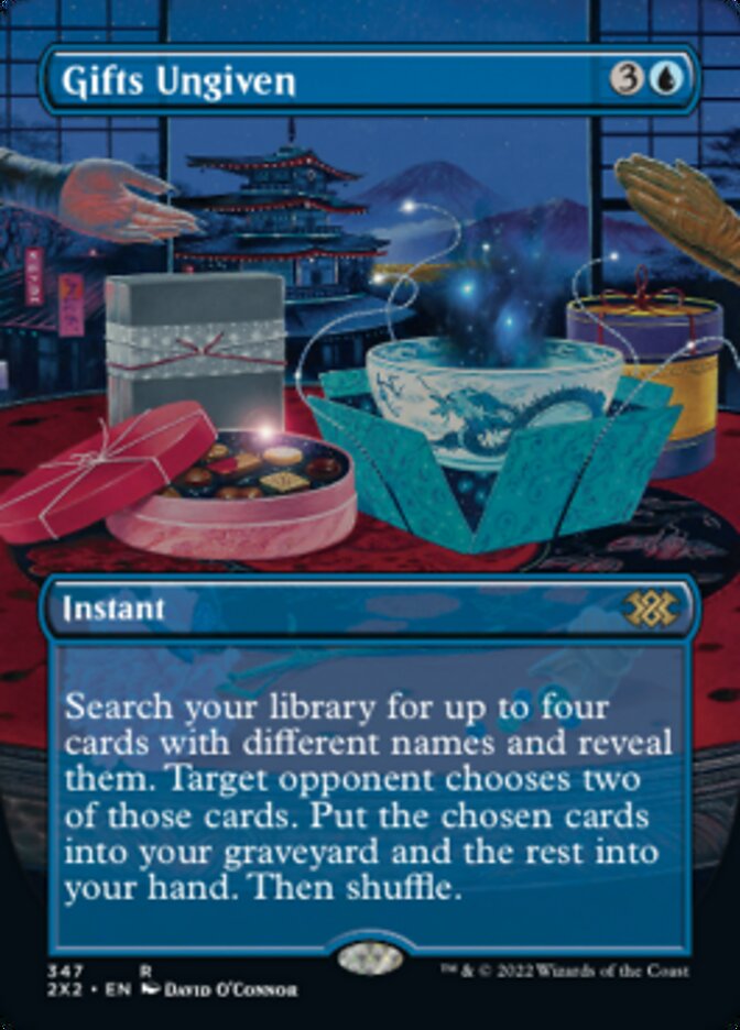 Gifts Ungiven (Borderless Alternate Art) [Double Masters 2022] | Tabernacle Games