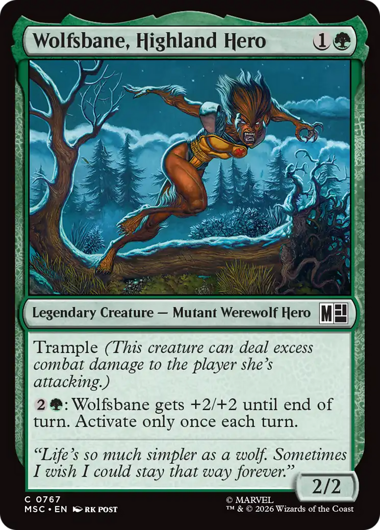 Wolfsbane, Highland Hero [Marvel Super Heroes Commander] | Tabernacle Games