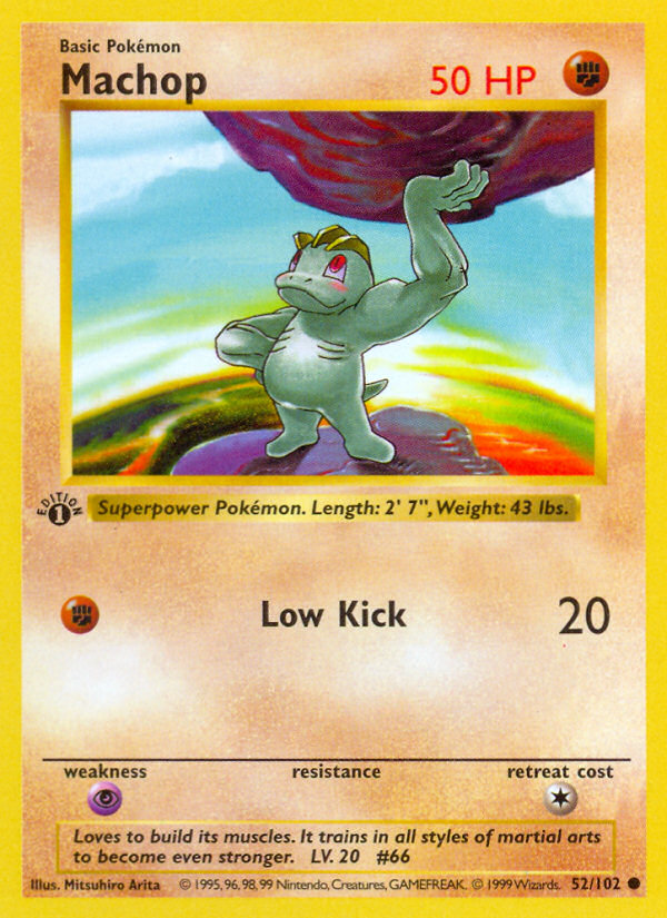 Machop (52/102) (Shadowless) [Base Set 1st Edition] | Tabernacle Games