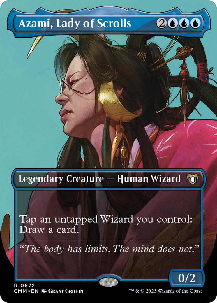 Azami, Lady of Scrolls (Borderless Profile) [Commander Masters] | Tabernacle Games