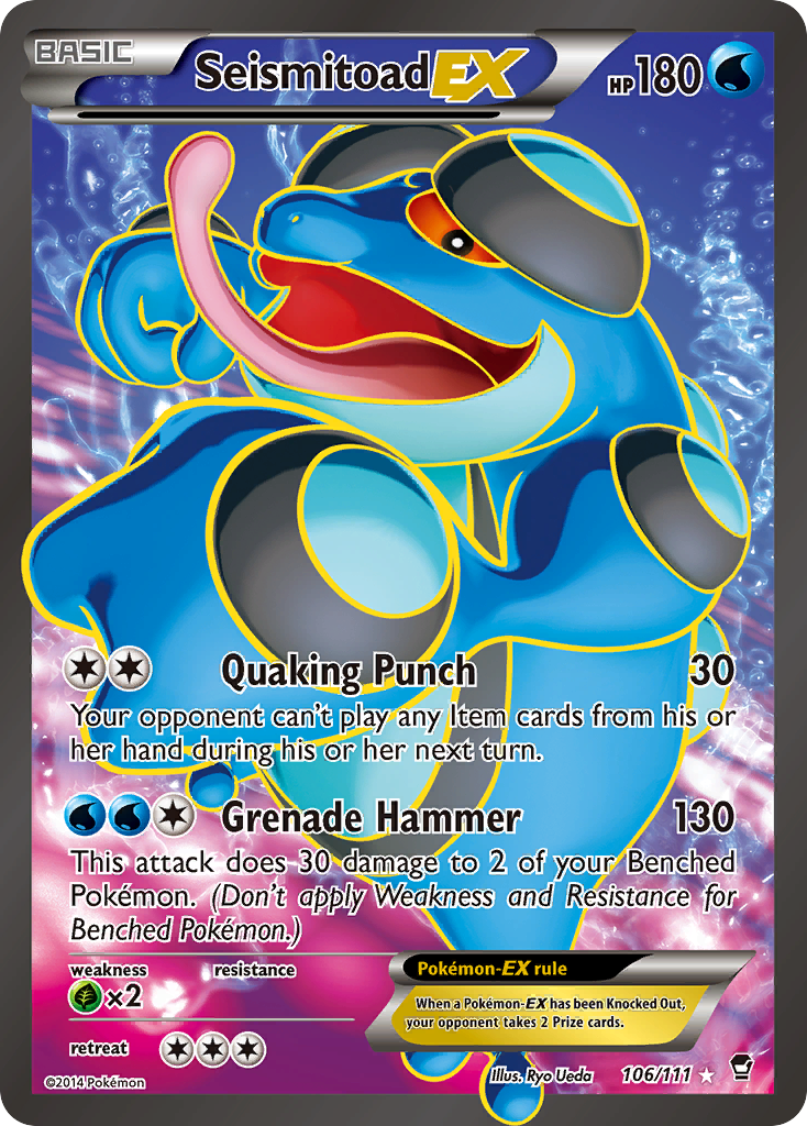 Seismitoad EX (106/111) [XY: Furious Fists] | Tabernacle Games