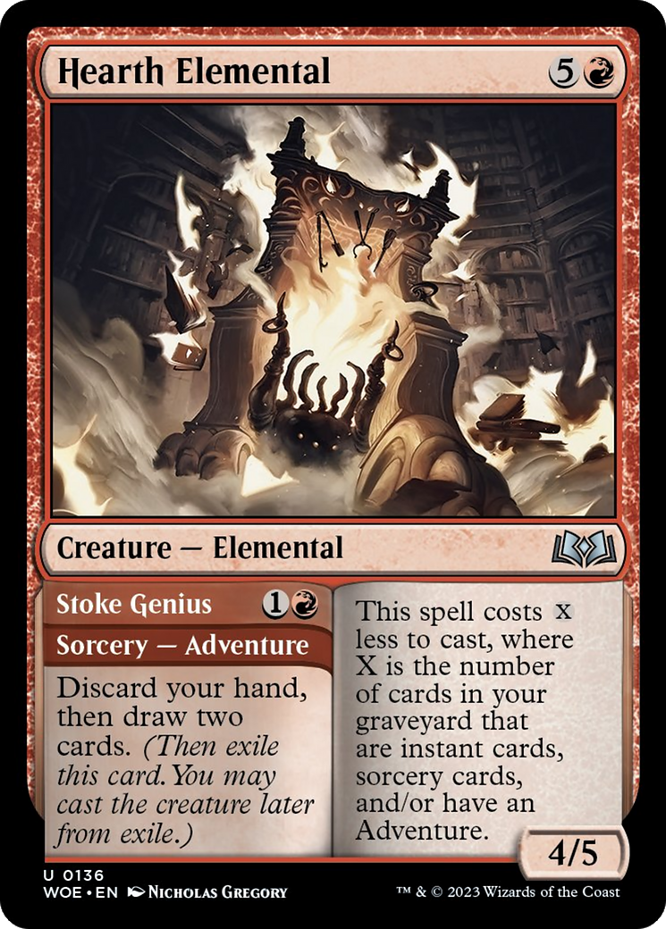 Hearth Elemental // Stoke Genius [Wilds of Eldraine] | Tabernacle Games