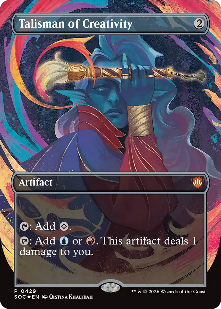 Talisman of Creativity (Borderless) [Secrets of Strixhaven Commander] | Tabernacle Games