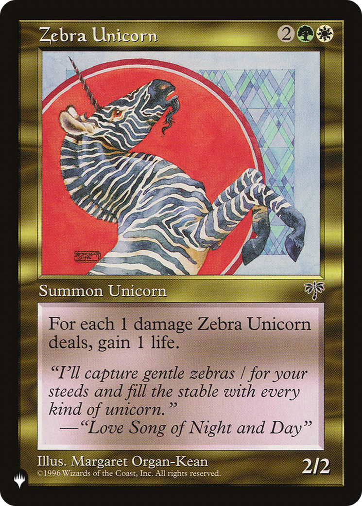 Zebra Unicorn [The List] | Tabernacle Games