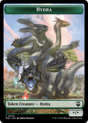 Hydra (Ripple Foil) // Boar Double-Sided Token [Modern Horizons 3 Commander Tokens] | Tabernacle Games