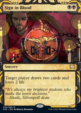 Sign in Blood (Foil Etched) [Strixhaven: Mystical Archive] | Tabernacle Games