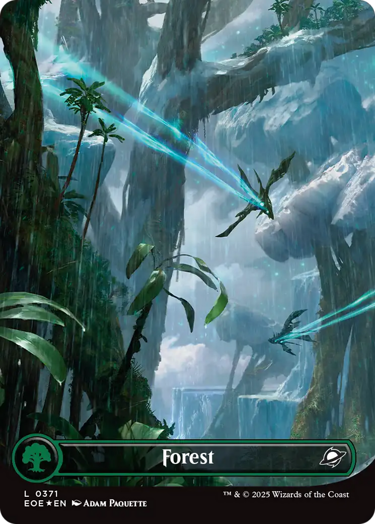 Forest (0371) (Borderless) (Galaxy Foil) [Edge of Eternities] | Tabernacle Games