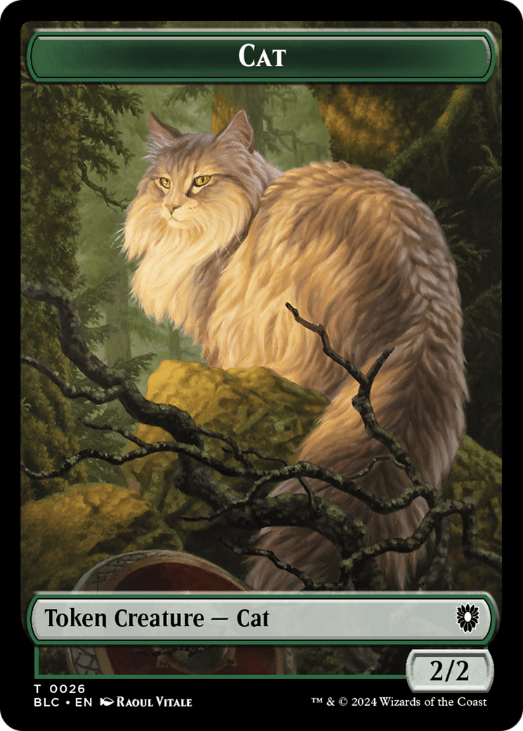 Elemental // Cat Double-Sided Token [Bloomburrow Commander Tokens] | Tabernacle Games