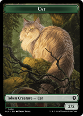 Elemental // Cat Double-Sided Token [Bloomburrow Commander Tokens] | Tabernacle Games