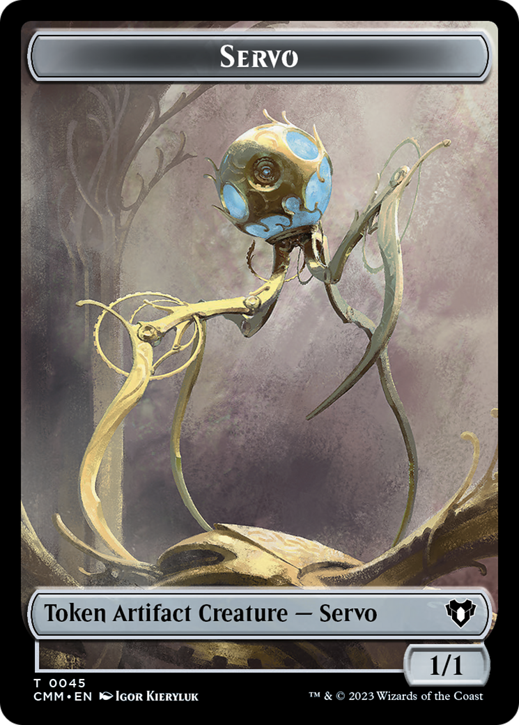 Servo // Dragon (0020) Double-Sided Token [Commander Masters Tokens] | Tabernacle Games