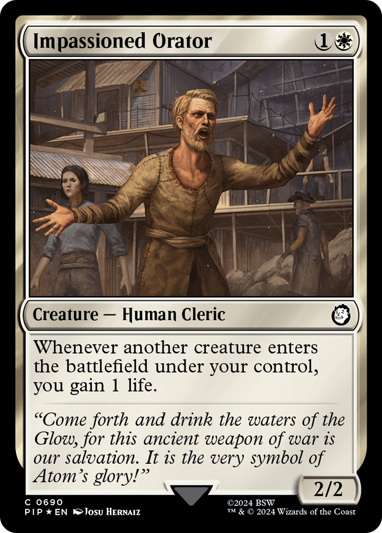 Impassioned Orator (Surge Foil) [Fallout] | Tabernacle Games