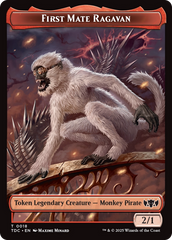 First Mate Ragavan // Treasure Double-Sided Token [Tarkir: Dragonstorm Commander Tokens] | Tabernacle Games