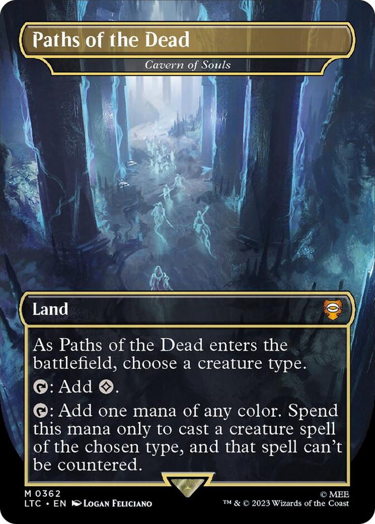 Paths of the Dead - Cavern of Souls (Borderless) (Surge Foil Realms and Relics) [The Lord of the Rings: Tales of Middle-Earth Commander] | Tabernacle Games