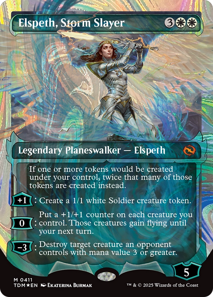 Elspeth, Storm Slayer (Showcase) (Halo Foil) [Tarkir: Dragonstorm] | Tabernacle Games