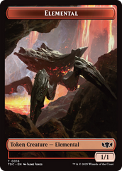Elemental (0016) // Gold Double-Sided Token [Tarkir: Dragonstorm Commander Tokens] | Tabernacle Games