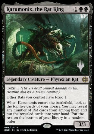 Karumonix, the Rat King (Promo Pack) [Phyrexia: All Will Be One Promos] | Tabernacle Games