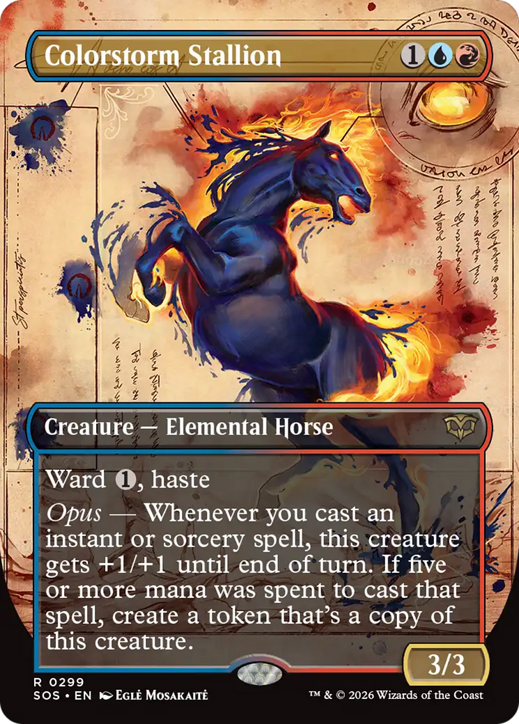 Colorstorm Stallion (Borderless) [Secrets of Strixhaven] | Tabernacle Games