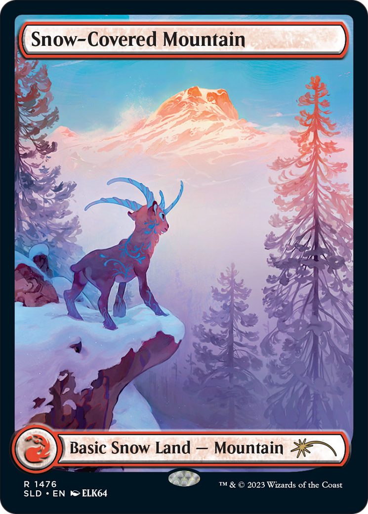 Snow-Covered Mountain (1476) (Rainbow Foil) [Secret Lair Drop Series] | Tabernacle Games