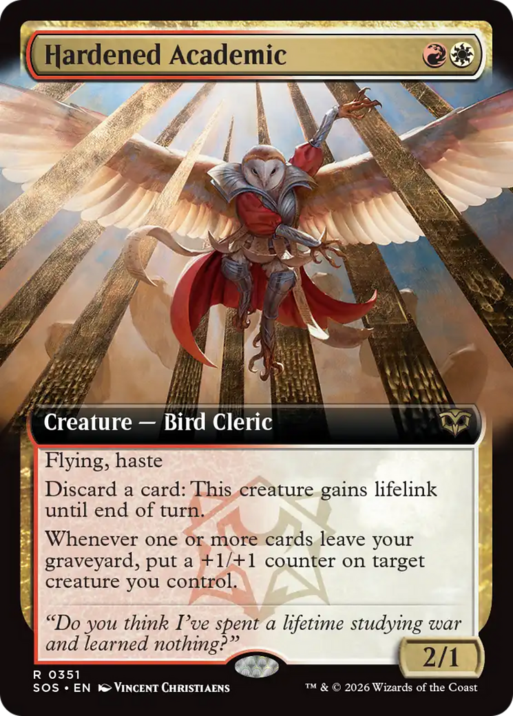 Hardened Academic (Extended Art) [Secrets of Strixhaven] | Tabernacle Games