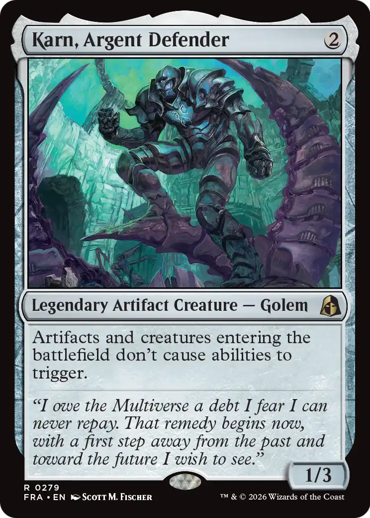 Karn, Argent Defender [Reality Fracture] | Tabernacle Games