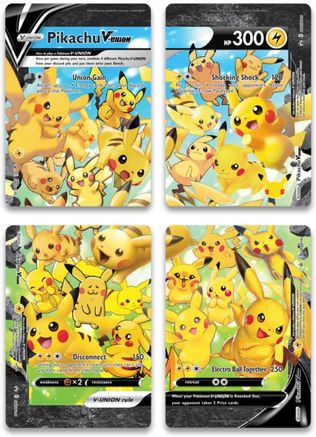 Pikachu V-UNION (Set of 4) [Sword & Shield: Black Star Promos] | Tabernacle Games